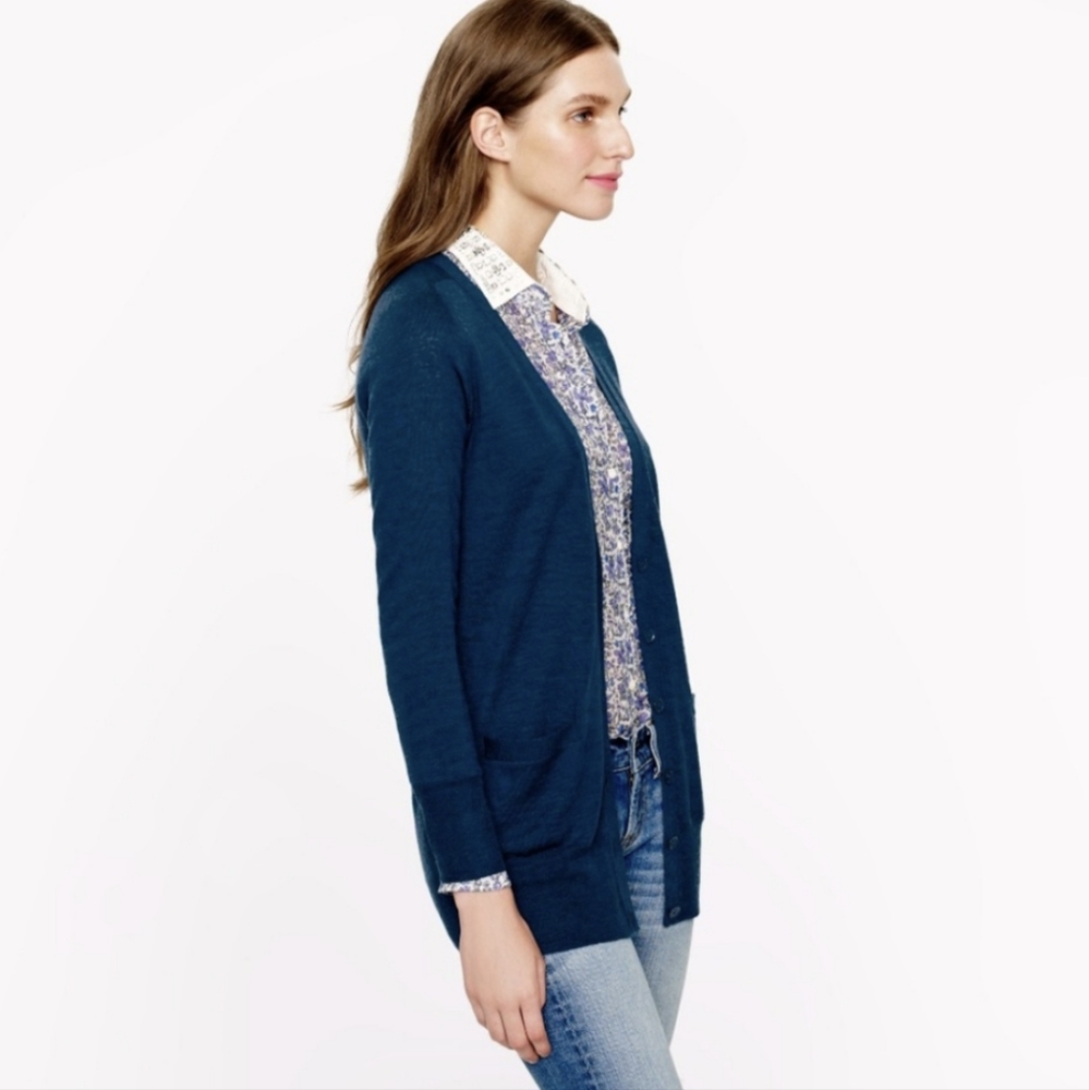 💚JCrew wool cardigan -rich green - Picture 4 of 6